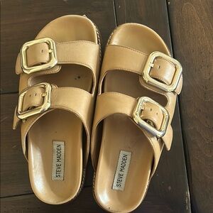Steve Madden Tan Sandals with Adjustable Straps
